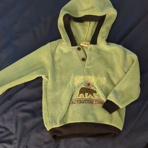 Baby Blue Retro Fleece Hoodie
